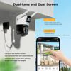 Picture of SOVMIKU Dual Lens Linkage 6MP Security WiFi Cameras Outdoor, PTZ, Auto Tracking, Human Detection, Light Alarm, Color Night Vision, Only 2.4G WiFi, 2 Way Audio, 24/7 Record, Plug-in Cable