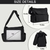 Picture of Canvas Messenger Bag Large Hobo Crossbody Bags with Multiple Pockets,School Vintage Shoulder Laptop Bag for Women and Men-Black