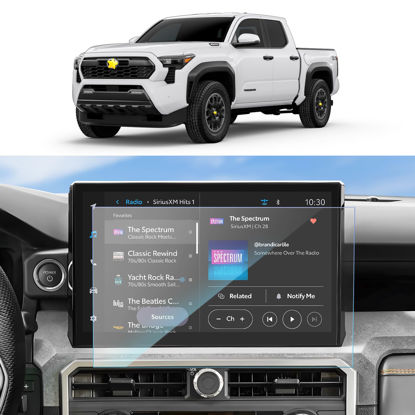 Picture of (Newest) SKTU for 2024 Toyota Tacoma Screen Protector 14 Inch for 2024 Toyota Tacoma (Limited/Trailhunter/TRD Pro) Navigation Toyota Tacoma 2024 Accessories 2024 Tacoma N400 Tempered Glass Ultra HD