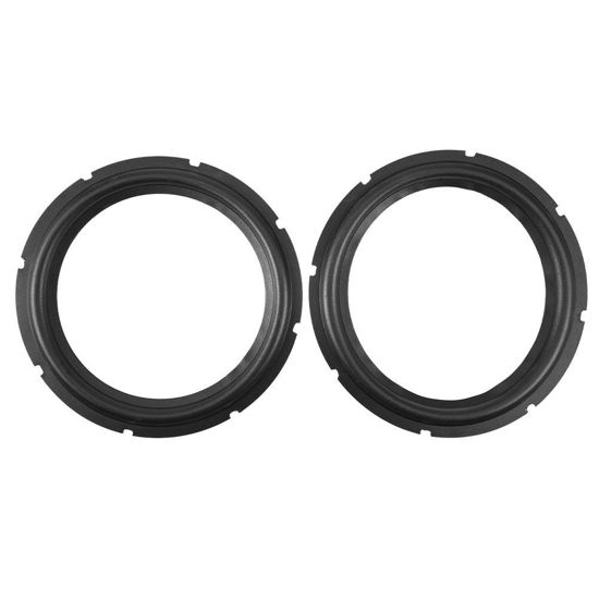 Picture of Tihebeyan 10inch Perforated Speaker Rubber Speaker Edge Subwoofer Surround Rings Replacement Parts for Speaker Repair or DIY(2 pcs)