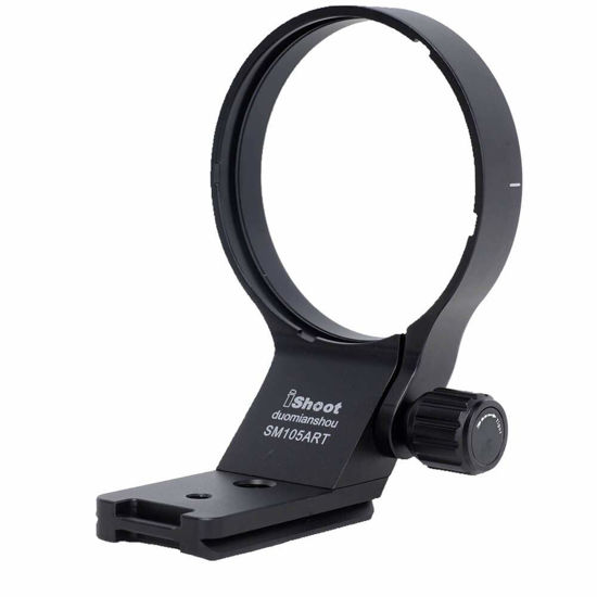 Picture of Tripod Mount Ring Lens Collar Support Holder Bracket Compatible with Sigma 100-400mm f/5-6.3 DG DN OS (E/L Mount) & Sigma 105mm f/1.4 DG HSM Art (EF/FX/FE/L Mount) Lens, Bottom is Arca-Swiss Fit Plate