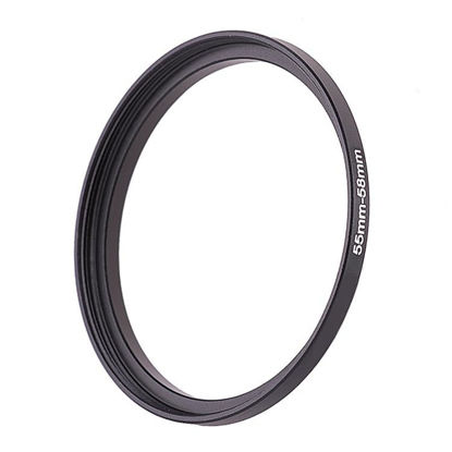 Picture of 55mm Lens to 58mm Camera Lens Adapter,55mm to 58mm Filter Step up Ring Adapter Ring,Compatible with All 58mm UV,CPL,ND,Lens Hood,Threaded Lens ect.