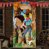 Picture of Blulu Western Party Decorations, 6 x 3 ft, Cowboy Photo Props Large Fabric West Themed Door Rodeo Banner Background Funny Western Games Supplies for Adults