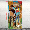 Picture of Blulu Western Party Decorations, 6 x 3 ft, Cowboy Photo Props Large Fabric West Themed Door Rodeo Banner Background Funny Western Games Supplies for Adults