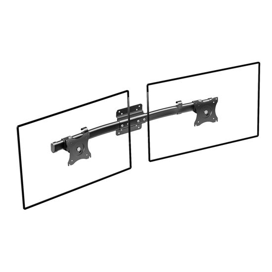 Picture of WALI Dual Monitor Wall Mount, Single to Double Bracket Adapter, Horizontal Assembly Arm for 2 Screen up to 27 inch (012ARM), Black