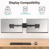 Picture of WALI Dual Monitor Wall Mount, Single to Double Bracket Adapter, Horizontal Assembly Arm for 2 Screen up to 27 inch (012ARM), Black