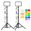 Picture of UBeesize 2-Pack RGB Photography Lighting, Studio Lights with Adjustable Tripod Stand and Ball Head, Video Light for Video Recording, Live Streaming, Makeup