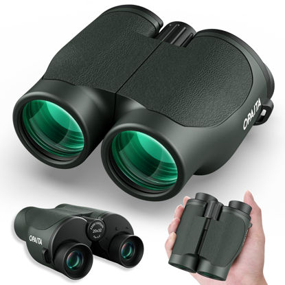 Picture of 20x32 Compact Binoculars for Bird Watching - OPAITA High Powered Small Binoculars for Adults Kids with Low Light Vision for Hunting Cruise Trip Travel Concert Hiking Green