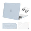 Picture of MOSISO Compatible with MacBook Air 13 inch Case 2024 2023 2022 M3 A3113 M2 A2681 Touch ID, Plastic Hard Shell&Keyboard Cover&Screen Film&Type C Adapter for MacBook Air 13.6 inch Case, Baby Blue