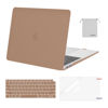 Picture of MOSISO Compatible with MacBook Air 13 inch Case 2022, 2021-2018 Release A2337 M1 A2179 A1932, Plastic Hard Shell&Keyboard Cover&Screen Film&Storage Bag for MacBook Air 13.3 inch Case, Caramel Brown