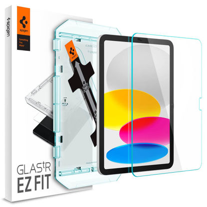 Picture of Spigen Tempered Glass Screen Protector [GlasTR EZ Fit] Designed for iPad 10th Generation 10.9 inch (2022) [9H Hardness/Case-Friendly]