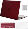 Picture of MOSISO Compatible with MacBook Air 13 inch Case 2022, 2021-2018 Release A2337 M1 A2179 A1932, Plastic Hard Shell&Keyboard Cover&Screen Film&Storage Bag for MacBook Air 13.3 inch Case, Marsala Red