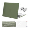 Picture of MOSISO Compatible with MacBook Air 13 inch Case 2024 2023 2022 M3 A3113 M2 A2681 Touch ID, Plastic Hard Shell&Keyboard Cover&Screen Film&Type C Adapter for MacBook Air 13.6 inch Case, Army Green