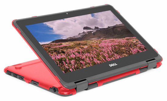 Picture of mCover Case Compatible for 2019~2022 11.6" Dell Chromebook 3100/3110 2-in-1 Education series(with 360 ° hinge) Laptop ONLY (NOT fitting ANY OTHER Dell models) - Red