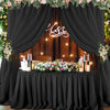 Picture of Black Backdrop Curtain Panels for Parties, Thick Polyester Wedding Backdrop Drapes for Birthday Photography Background Party Backdrop Home Decorations