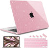 Picture of May Chen Compatible with M3 MacBook Air 13.6 inch Case 2022 2023 2024 A3113 A2681 M2 Chip, Plastic Hard Shell Case for MacBook Air 13.6" with Liquid Retina Display Fits Touch ID, Pink Glitter