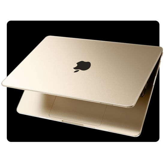 Picture of EooCoo [Ultra Thin Armor] Compatible with MacBook Air 13 inch 2024-2022 M3 M2 A3113 A2681, [100% Match Starlight][Anti-Fingerprint] Air 13.6" Matte Protective Hard Case&Keyboard Skin, Starlight Clear