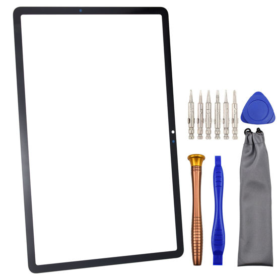 Picture of Tablet Front Glass Screen Repair Part for Samsung Galaxy Tab S9 FE SM-X510 SM-X516B S9 FE 5G Black 10.9"