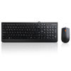 Picture of Lenovo 300 USB Combo, Full-Size Wired Keyboard & Mouse, Ergonomic, Left or Right Hand Mouse, Optical Mouse, GX30M39606, Black