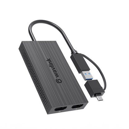 Picture of WAVLINK USB 3.0 to Dual HDMI Adapter- Supports 6 Monitor Displays, 4K and 1080p External Video Display, Compatible with M1/M2 Mac, Windows, ChromeOS, Android 7.1+