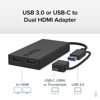 Picture of Plugable Dual Monitor Adapter for M1/M2/M3 Based macOS Systems, Windows, ChromeOS. Broad Compatibility - Thunderbolt, USB-C or USB 3.0 to HDMI Adapter for Dual Monitors at 1920x1080 @ 60Hz Resolution