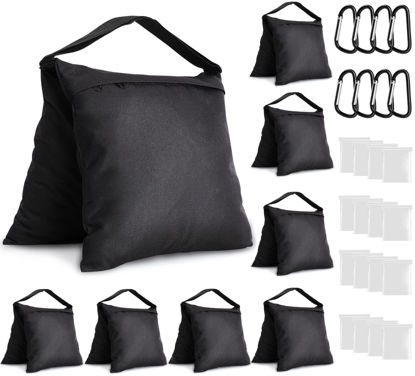 Picture of Aimosen 8 Packs Sandbags Weight Bags for Light Stand Photography Video Support, Heavy Duty Saddlebags for Backdrop Stand, Photo Tripod, Canopy, Pop up Tent, Umbrella Base, Fishing Chair, Wedding Shed