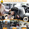 Picture of DoHonest Baby Car Camera for Backseat: HD 1080P Easy Setup Carseat Camera Rear Facing Infant - Crystal Night Vision 360° Rotating Car Baby Monitor for 2 Kids - V33