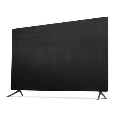 Picture of Indoor TV dust cover black, elasticity soft cloth adaptive screen 51/52/53/54/55 inch protective cover, suitable for most brands of monitors (51-55 inch)