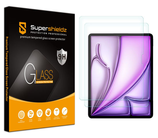 Picture of Supershieldz (2 Pack) Designed for iPad Air 13 inch (M2, 2024 Release) Screen Protector, [Tempered Glass] Anti Scratch, Bubble Free