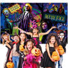 Picture of Scary Creepy Halloween Photo Backdrop Classic Movie Role Beetlejuice Banner Horror Party Decorations and Supplies for Home