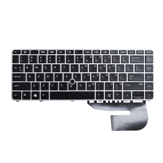 Picture of New Replacement Keyboard Compatible with HP EliteBook 745 G3 745 G4 840 G3 840 G4 821177-001 836307-001 819876-001 836308-001 Silver with Backlit with Pointer