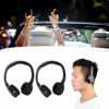 Picture of Dweekiy Car Earphone, 2 Channel Cordless Infrared IR Stereo Audio Headphone Earphone for Car Headrest DVD