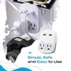 Picture of Ceptics Universal Travel Adapter Kit - 2 USB, USB-C Cord+2 US Outlets QC 3.0, Surge Protection, Plugs for Europe, UK, China, Australia, Japan - Perfect for Laptop, Cell Phones, Cameras,Safe ETL Tested