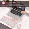 Picture of Wireless Keyboard and Mouse,2.4G Full Size and Portable Wireless Keyboard with Numeric Keyboard or Computer/Desktop/Laptop/Windows 10/8/7 -Pink