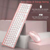 Picture of Wireless Keyboard and Mouse,2.4G Full Size and Portable Wireless Keyboard with Numeric Keyboard or Computer/Desktop/Laptop/Windows 10/8/7 -Pink