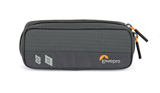 Picture of Lowepro GearUp Memory Wallet 20, Compact Memory Card Organizer for CF, XQD and SD Cards, SD Case with Dual Zipper Closure, Made with Recycled Fabrics, Grey