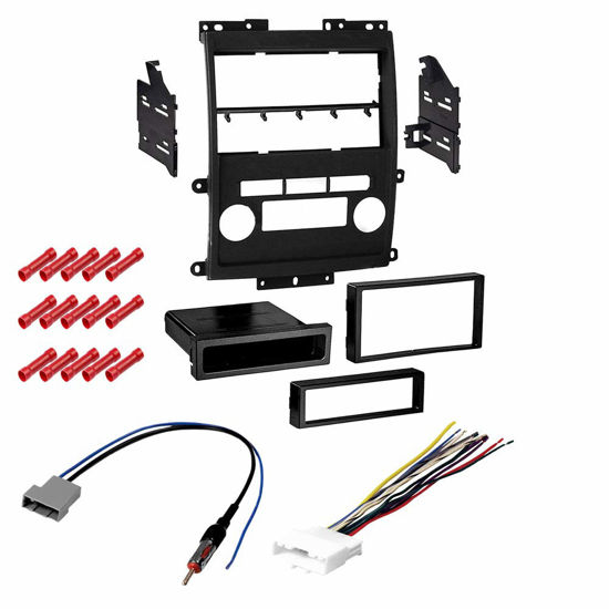 Picture of CACHÉ KIT2010 Bundle with Car Stereo Installation Kit for Nissan Frontier 2009 - 2012 in Dash Mounting Kit, Harness, Antenna for Single or Double Din Radio Receivers (4 Item)