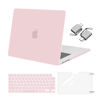 Picture of MOSISO Compatible with MacBook Air 13 inch Case 2024 2023 2022 M3 A3113 M2 A2681 Touch ID, Plastic Hard Shell&Keyboard Cover&Screen Film&Type C Adapter for MacBook Air 13.6 inch Case, Baby Pink