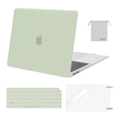 Picture of MOSISO Compatible with MacBook Air 13 inch Case 2022, 2021-2018 Release A2337 M1 A2179 A1932, Plastic Hard Shell&Keyboard Cover&Screen Film&Storage Bag for MacBook Air 13.3 inch Case, Sage Green