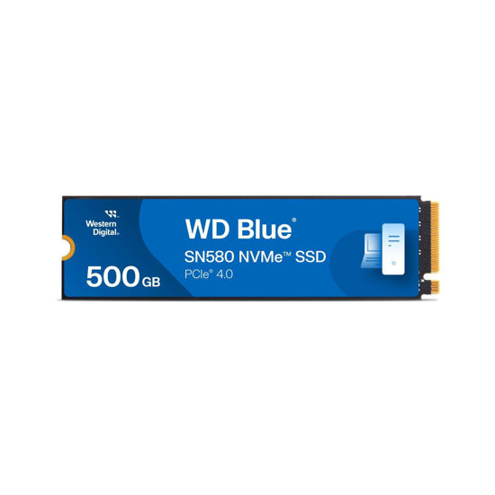 Picture of Western Digital 500GB WD Blue SN580 NVMe Internal Solid State Drive SSD - Gen4 x4 PCIe 16Gb/s, M.2 2280, Up to 4,000 MB/s - WDS500G3B0E