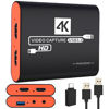 Picture of HDMI USB3.0 Capture Card with 4K Pass-Through,1080P 60FPS Audio Video USB-C Capture Card for Windows/Mac Twitch/YouTube/Tiktok Game Live Streaming and Recording for Nintendo Switch,PS5/PS4,Xbox,DSLR