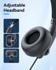 Picture of EMEET HS50 Wired Headset with Mic, On-Ear Computer Headphones with Noise Cancelling Microphone, USB-A/USB-C, Adjustable Design, in-line Control for Home Office Online Class Teams Zoom, All Day Comfort