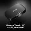 Picture of Lexar Professional CFexpress Type B / SD USB 3.2 Gen 2 Reader, Transfer Speeds Up To 10Gbps, Designed for CFexpress Type B and SD Cards (LRW520U-RNBNG)