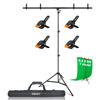 Picture of EMART 8.5 x 5ft T-Shape Portable Backdrop Stand, Background Support Stand Kit Adjustable Photo Backdrop Stand with 4 Spring Clamps & Carry Bag for Party, Photography, Video, Studio