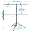 Picture of EMART 8.5 x 5ft T-Shape Portable Backdrop Stand, Background Support Stand Kit Adjustable Photo Backdrop Stand with 4 Spring Clamps & Carry Bag for Party, Photography, Video, Studio