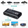 Picture of HDMI Matrix 2x2, 4K@60Hz HDMI Matrix Switch 2 in 2 Out with IR Remote Control, Support HDMI 2.0b, HDCP2.2, HDR10, Ultra HD, 3D