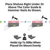 Picture of HangSmart TV Soundbar Mount NO Stud Easy Install, DIY Universal Sound Bar Wall Mount Bracket, Holds up to 50LBS, Multi-Purpose fits Most Soundbars, Include Hardware (Black, 1LB-50LB)