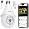 Picture of litokam 4MP Light Bulb Security Cameras Wireless Outdoor 2.4GHz, 2K 360 Cameras for Home Security Outside Indoor, Motion Detection, Siren Alarm, Color Night Vision, 24/7 Recording, Work with Alexa