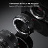 Picture of K&F Concept EF to EOS M Adapter, Auto Focus Lens Mount Adapter for Canon EF EF-S Lens and Canon EOS M Mount Cameras