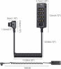 Picture of Alvin's Cables D-tap Splitter Cable with Power Switch Male DTap to 4 Female D Tap 2 DC USB for V-Mount Battery for ARRI/RED Camera LCD Monitor LED Video Light Bidirectional Pluggable